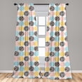 thumbnail image 5 of Polka Dots Curtains 2 Panels Set, Modern Layout of Leopard Skin Inspired Motifs, Window Drapes for Living Room Bedroom, 56"W X 84"L, Multicolor, by Ambesonne, 5 of 5