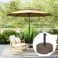 thumbnail image 6 of Outsunny Patio Umbrella Base Holder, Outdoor Umbrella Stand Base, Filled Up to 44lbs with Stand or 40lbs with Water for Garden, Poolside, Brown, 6 of 9