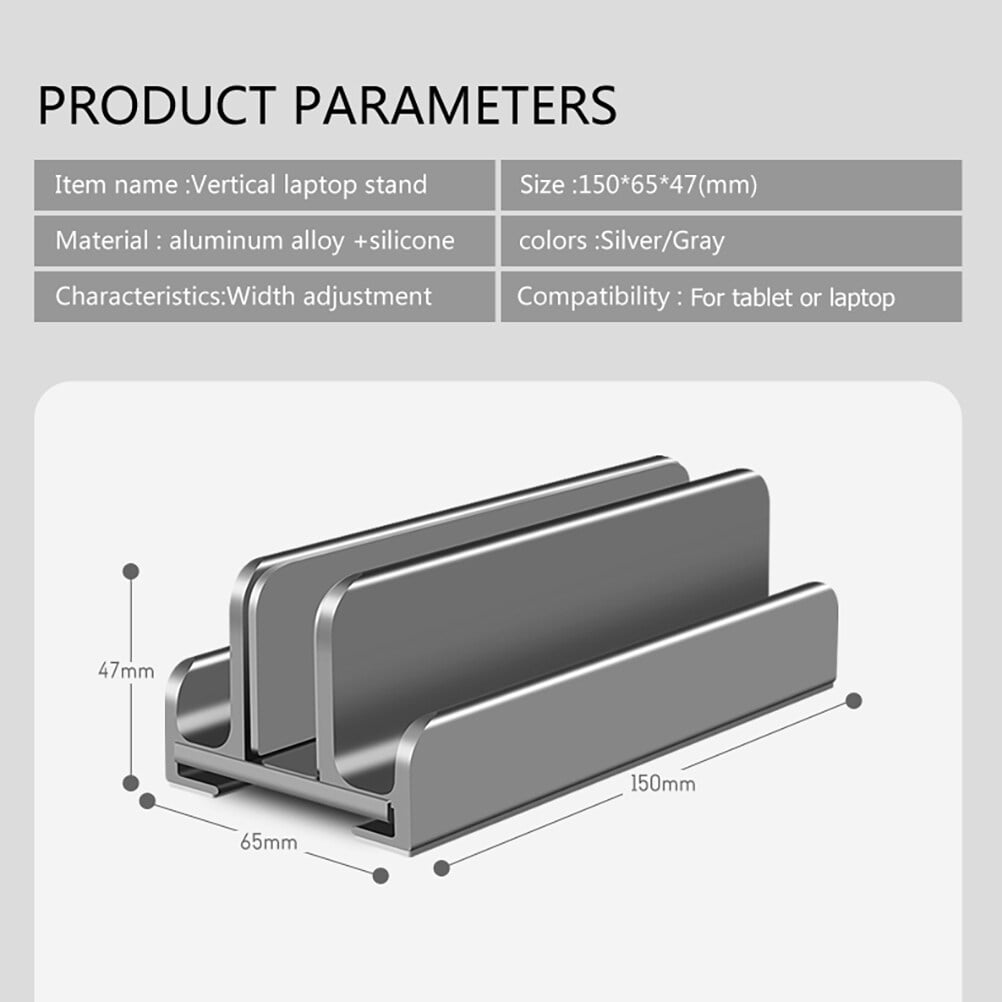 LEORX Laptop Stands Grey Aluminum Alloy 1Pcs
