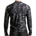 thumbnail image 2 of Aqua Design Rash Guard Men: UPF 50+ Long Sleeve Rashguard Swim Shirts for Men: Black Water Size 5X-Large, 2 of 6
