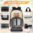thumbnail image 3 of Yspwyqan Girls Backpack Set, Ice Cream Drip Capybara Backpack and Lunchbox Set with Water Bottle Bag, Large Capacity Trendy Front Pocket Bags for Elementary Back to School, 3 of 7