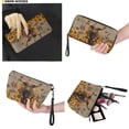 thumbnail image 4 of ZUXONGSY Highland Cow Sunflower Butterfly Print Tote Bag with Portable Cosmetic Bags Purse for Women PU Leather Top Handle Satchel Set with Waterproof Travel Toiletry Bag Credit Card Holder Wallet, 4 of 4