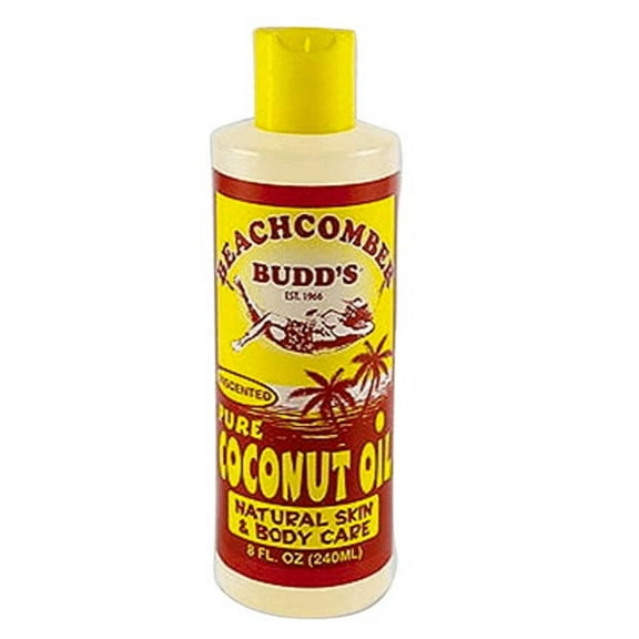 Hawaiian Beachcomber Budd Pure Unscented Coconut Oil 8 oz.
