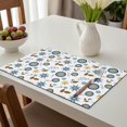 thumbnail image 6 of Placemat, Pioneer Flower Floral Print Pattern Place Mats Table Mat Set Of 2, PVC Washable Placemats for Party Kitchen Dining Decoration, 18x12 Inch, Fade Resistant, 6 of 6