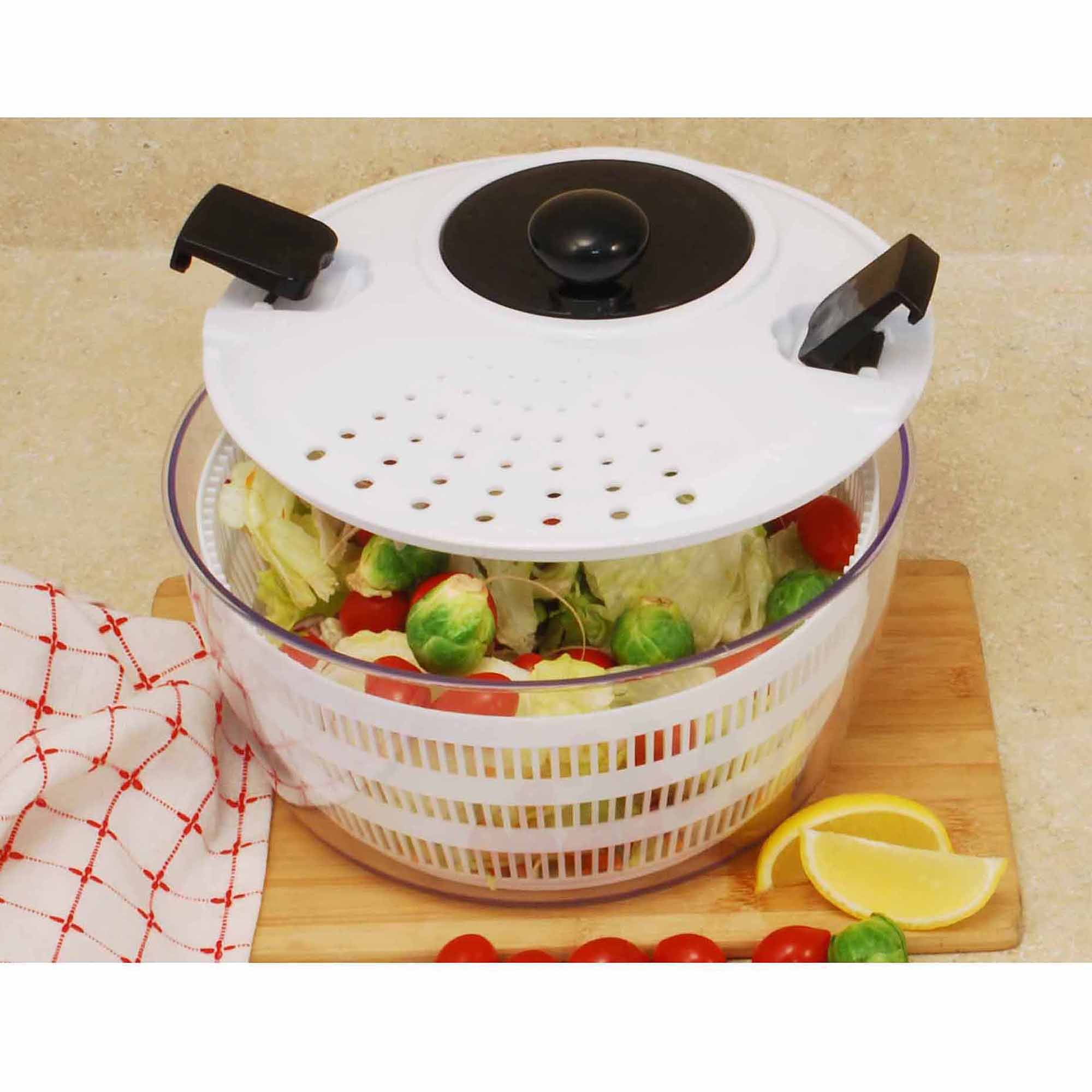 Cook Pro Plastic Salad Spinner with Locking and Straining Lid