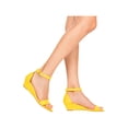thumbnail image 5 of Women's Adjustable Ankle Strap Open Toe Low Wedge Sandal Comfortable Platform Heeled Sandals, 5 of 5