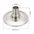 thumbnail image 2 of Uxcell 1.5 in TC Tri Clamps Adaptor, 2pcs Tri Clamps Fittings to NPT 1/4 Male Thread Adaptor 304 Stainless Steel for Food Beverage, 50.5mm Ferrule, 2 of 5