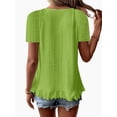 thumbnail image 2 of ZOELNIC Women's Ruffle Hem Tunic Tops Summer Short Sleeve Loose T-Shirt Blouses, 2 of 2