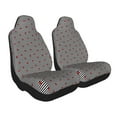 thumbnail image 2 of Cauagu Ladybugs on Black and White Striped Print Car Seat Covers,Universal Automotive Seat Covers Car Seat Protectors Easy to Install Car Cover Car Accessories Auto rucks Van & SUV-2 PCS, 2 of 9