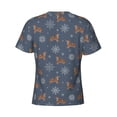 thumbnail image 6 of Qekee Squirrel And Snowflakes Classic Fit T-Shirt Men's Shirt Men's Tight Short Sleeves for Exercise, Running, Mountaineering - Squirrel And Snowflakes, 6 of 9