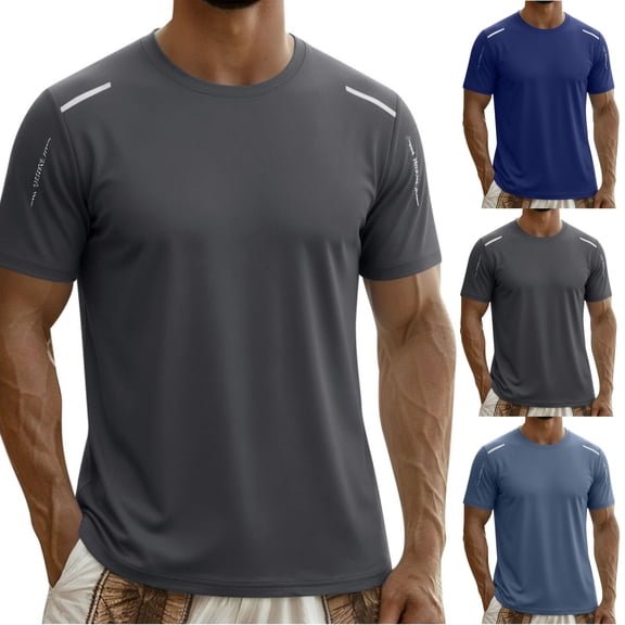 Bnwani Mens Shirts Cooling Loose Fit Shirts for Men Quick Dry Comfortable Shirt Gray 2XL
