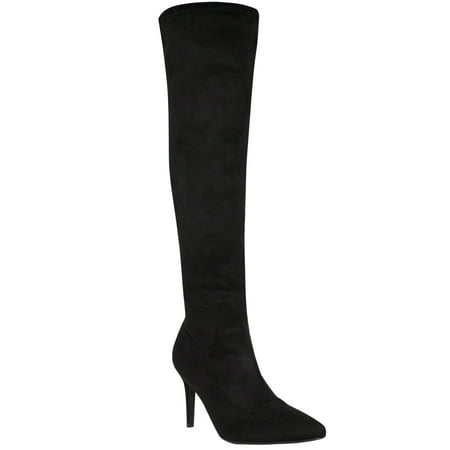 

Womens Ladies Mens Thigh High Over The Knee Stretch Patent Faux Leather Boots Shoe Sexy Party Stiletto Stretchy Fit High Heel Boot