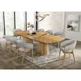 thumbnail image 4 of Modrest Truman - Mid-Century Modern Natural Oak Extendable Dining Table, 4 of 5