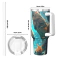 thumbnail image 4 of Pofeuu Underwater Swimming Guinea Pig Print 40oz Ice Bully With Handle And Straw Stainless Steel Vacuum Insulated Cup And 2 In 1 Straw Lid, 4 of 8
