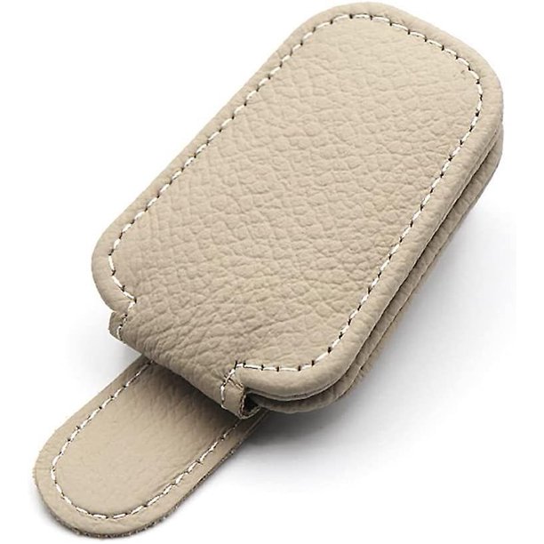 Soporte para gafas de sol para coche, soporte magnético de cuero para gafas de sol, clip para colgar gafas para visera de coche, clip para tarjeta de billete de adsorción, soporte para gafas U