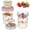 20oz-Gray+Purple, variant on FUYGRCJ 4PCS Overnight Oats Jar, 16oz Overnight Oats Container with Sealed Lids, Clear Glass Fruit Yogurt Storage Containers, Airtight Seasoning Storage Jar