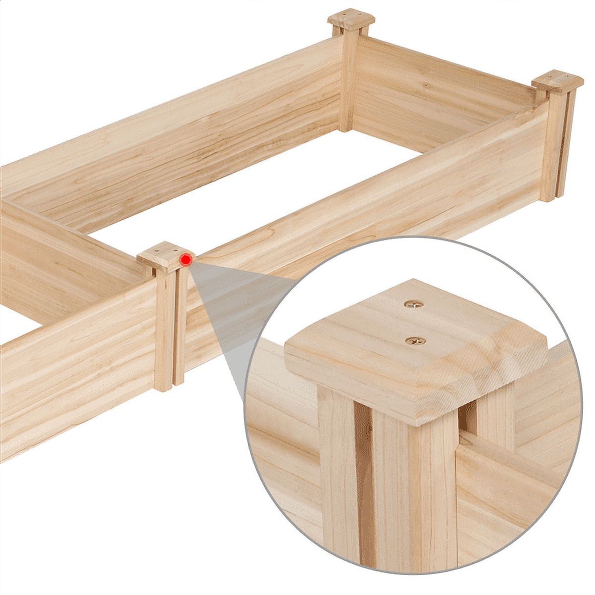 Alden Design Wooden Raised Garden Bed Planter Box for Patio Yard,Natural Wood - image 5 of 6
