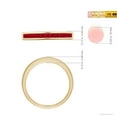 thumbnail image 4 of Angara Natural Ruby Ring - Channel Set Square Ruby Half Eternity Ring in 14K Yellow Gold for Women (Ring Size = 11), 4 of 8