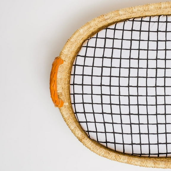 Modern Grid Changing Pad Cover