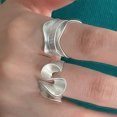 thumbnail image 2 of BFCLUB anillos de Color plateado para mujer, anillo Retro Irregular geométrico Simple hecho a mano, encaje, nueva moda, alergia para regalo de cumpleaños, 2 of 2