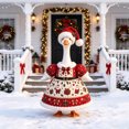 thumbnail image 4 of Qwtwty Christmas Goose Decor Outfit for 23" Lawn Statue, Funny Porch Goose Costume for Yard Lawn Outdoor Garden Patio Xmas Holiday Decor, 4 of 8