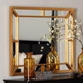 thumbnail image 4 of Baxton Studio Iskra Rectangular Mirror with Antique Goldleaf Frame - Modern Decorative Wall Accent for Living Room, Bedroom, or Entryway, 4 of 5