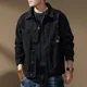 thumbnail image 3 of Con estampado de moda, abrigo vaquero suelto para hombre al precio más bajo, ropa de diseñador de bajo costo, talla L, chaquetas vaqueras elegantes y económicas para hombre, 3 of 5