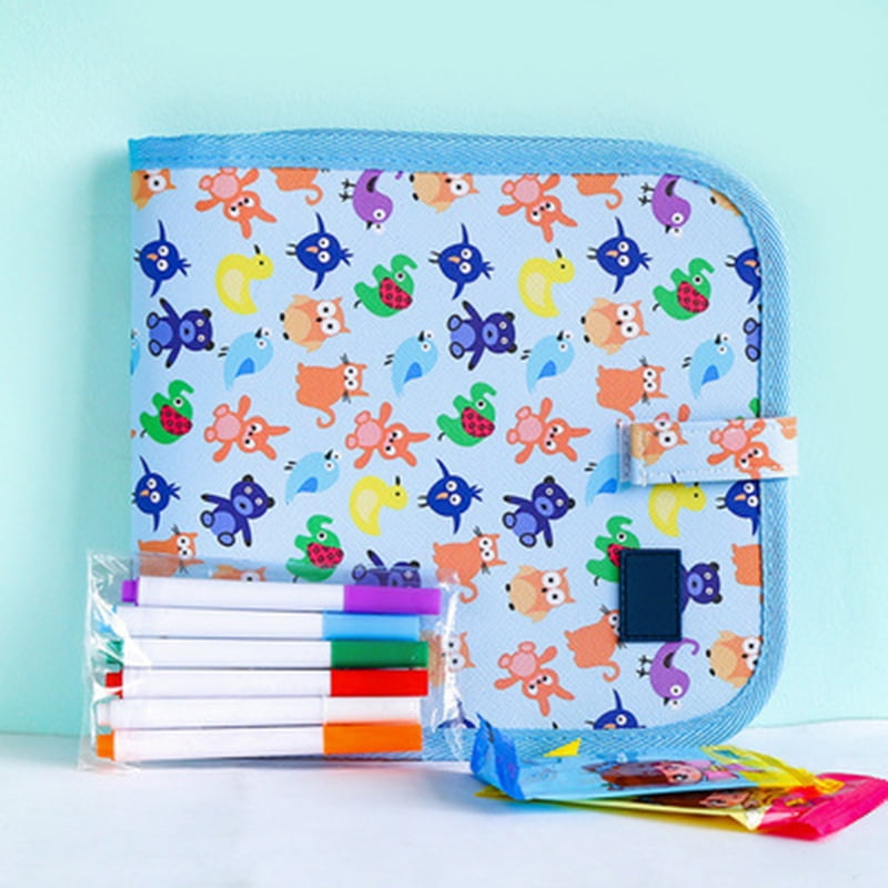Livre De Coloriage Effaçable Pour Enfants - Avec 12 Crayons, Réutilisable, Portable, Pour Voyages, âge 2-6 Ans