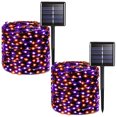 thumbnail image 1 of LEEYNEER 2 Packs (250 LED Bulbs Total) Solar-Powered 81-Foot Waterproof IP65 String Lights with Motion Sensor & Remote-Free Operation - Energy-Efficient Solar Fairy Lights for Halloween, 1 of 6