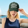 thumbnail image 3 of It's Not My Circus It's Not My Monkey Embroidered Hat, Breathable Baseball Cap with Adjustable Strap, Classic Curved Visor, One Size Fits Most, 3 of 5