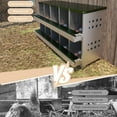 thumbnail image 3 of Metal Chicken Nesting Box for Laying Eggs, Rustproof Wall-mountable Roll Away Chicken Laying Boxes for Hens, Waterproof, Ventilated with Perch, 10 Compartments, Green, 3 of 6