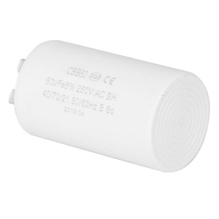 

Tebru Run Capacitor Motor Run Capacitor CBB60 Cylinder Shaped Run Capacitor AC 250V 60uF 50/60HZ for Motor Pump