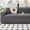 Dark Grey, variant on Stretch Sofa Cover Slipcover – Universal Velvet Couch Cover with Skirt, Washable Furniture Protector for 4-Cushion Sofa