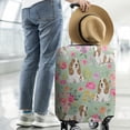 thumbnail image 2 of Basset Hound and Pioneer Flower Luggage Cover Fashion Suitcase Cover Baggage Covers Fit 25-28 Inch Luggage (Go Travel), 2 of 5