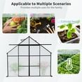 thumbnail image 6 of 8x6 FT Greenhouse for Outdoors, Heavy Duty Polycarbonate Greenhouse with Roof Vent and Sliding Door, Aluminum Large Walk-in Greenhouse for Outside Garden Backyard, Black, 6 of 6