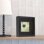 8 X 8 In. Black Shadow Box Frame With Black Linen Display Board