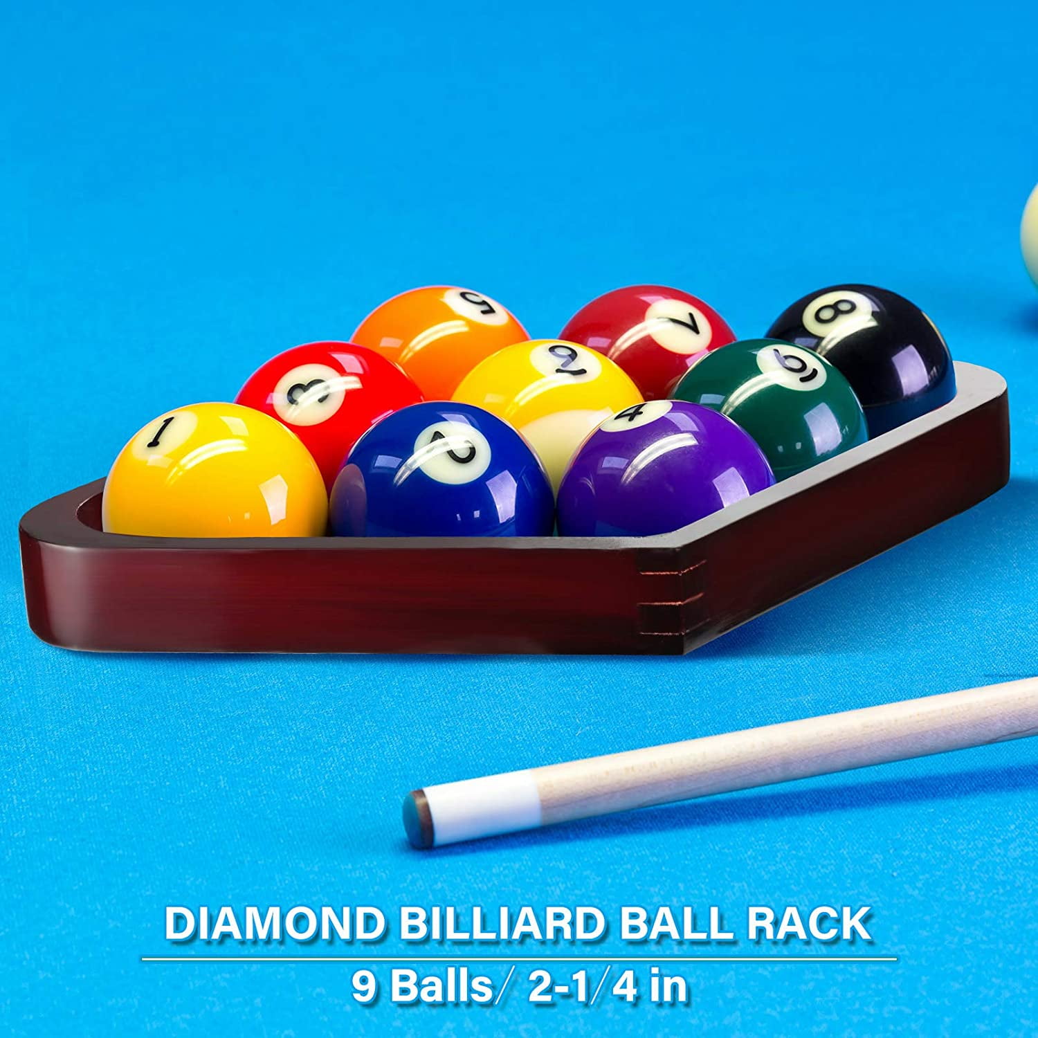 Wooden Billiards 9 Ball Pool Rack & Standard Wood Triangle Rack 