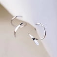 thumbnail image 5 of Zzbeans Double Hoop Earrings, No Second Piercing Needed Spiral Cartilage Earrings, Small Gold Hoops for Women Double Piercing Look Gifts, Silver, 5 of 5
