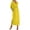 Yellow, variant on Abtuhar Womens Plus Size Summer Dresses ,Womens Dresses Trendy,Women's Short sleeved V-neck Bohemian Fashion Solid Color High Waist and Ankle Split V-neck Dress
