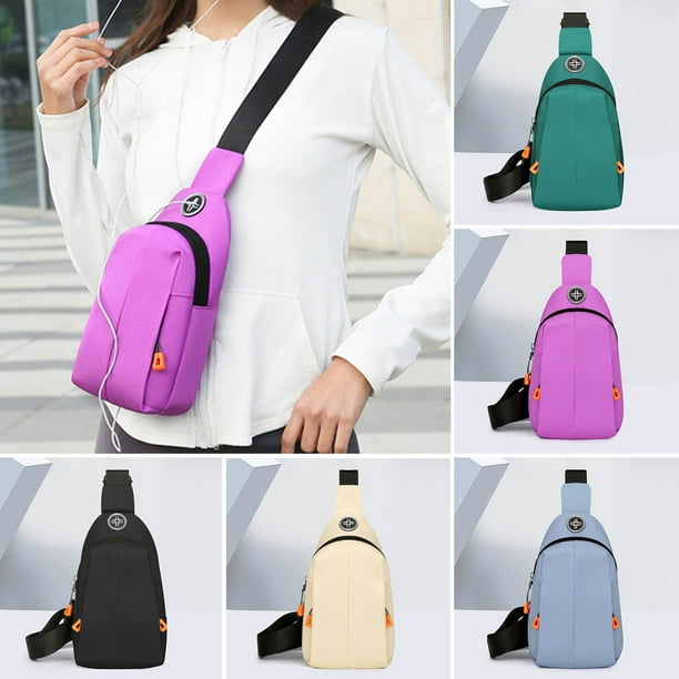 Bolso de hombro de tela tipo messenger - bolso bandolera con cremallera para mujeres y hombres, gran capacidad 25x15x6cm, bolso de moda para viajes y uso diario