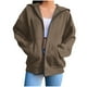 thumbnail image 2 of Sudaderas con capucha cómodas,Sudadera con capucha de polar para mujer, jersey de manga larga con cremallera y bolsillo, tejido de poliéster suave, ropa informal para el hogar, sopatenor, 2 of 8