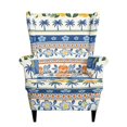 thumbnail image 2 of POLERO Spandex 2-Piece Single-Seat Wingback Armchair Covers for Living Room, Stretch Non-slip Wingback Chair Cover, Tropical Hibiscus Floral Pattern, 2 of 7