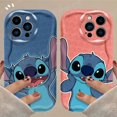 thumbnail image 4 of Cartoon Disney Stitch 3D Wave Case For iPhone 15 14 13 12 11 Pro Max X XR XS 8 7 6 6S Plus SE 2020 Soft Silicone Cover Fundas, 4 of 5