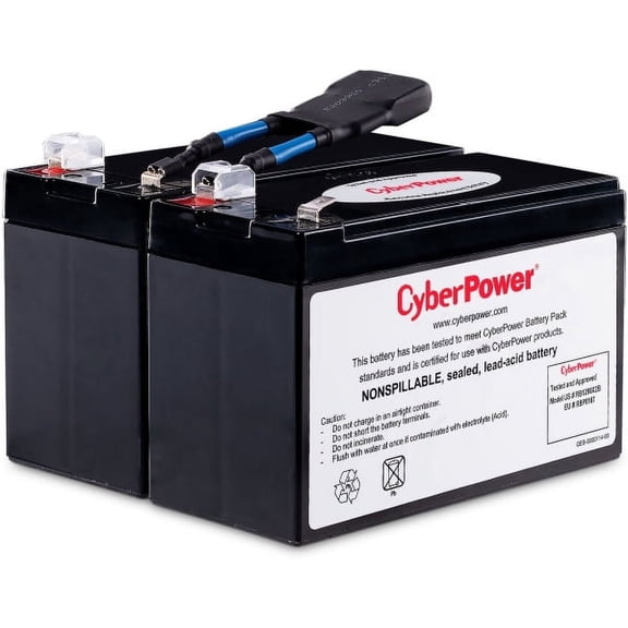 CyberPower RB1290X2B Replacement Battery Cartridge - 2 X 12 V / 9 Ah Sealed Lead-Acid Battery, 18MO Warranty
