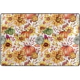 thumbnail image 4 of SKYSONIC 72x48in Watercolor Sunflowers Pumpkins Area Rug, Autumn Leaves Non-Slip Floor Carpet for Indoor Living Dining Room and Bedroom Area, 4 of 5