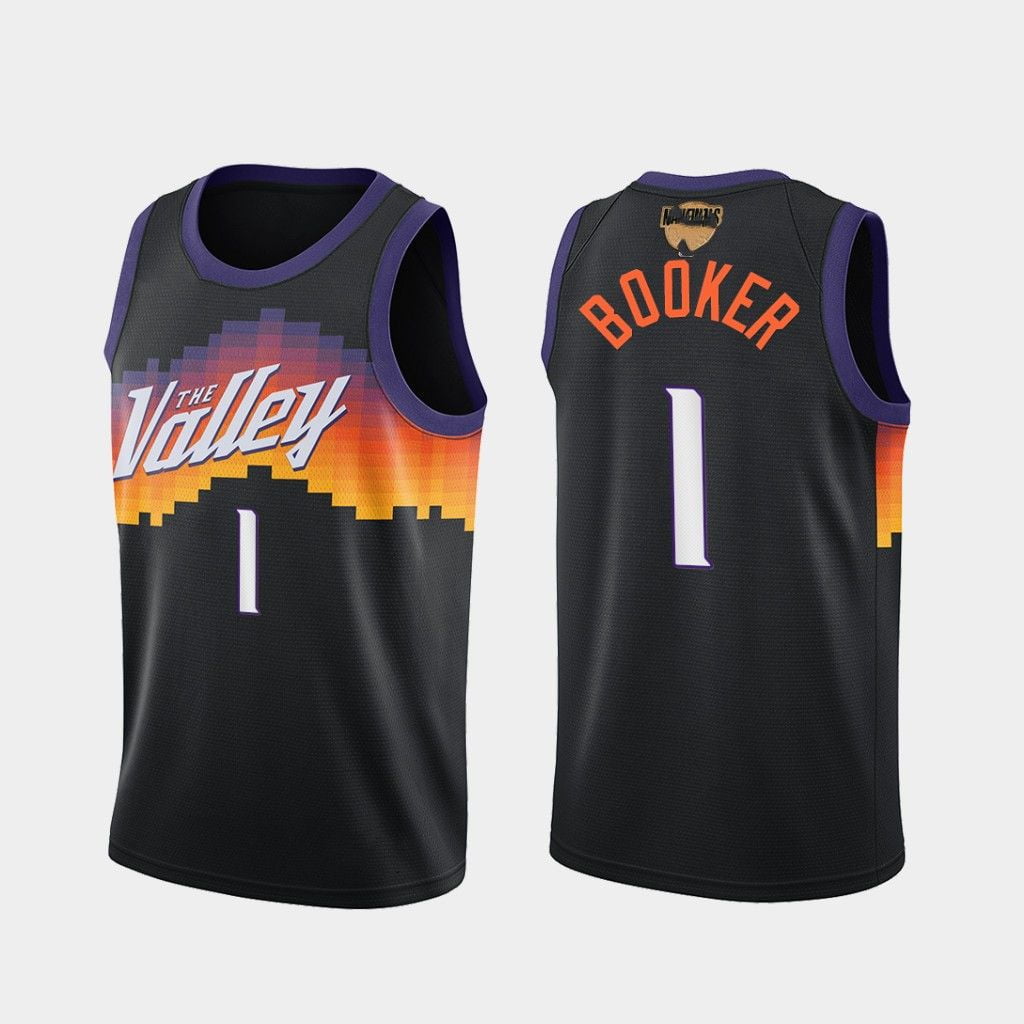 Men's NBA Phoenix Suns #1 Devin Booker Special Valley Jersey All Size  Stitched - Purple