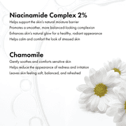 SkinResQ 2% Niacinamide Serum + Chamomile Smoothing Body Wash, Hydrating & Calming Cleanser, 16 fl oz Pump