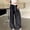 Black, variant on Women's Wide Leg Sweatpants Drawstring High Waisted Yoga Pants with Pockets Patchwork Straight Gray Sweatpants Loose Fit Navy L