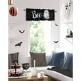 thumbnail image 2 of Halloween Valances for Windows Cute Ghost Boo Window Curtain Rod Pocket Black White Holiday Window Treatment Decor Valances for Kitchen Living Room Bedroom 54x18in, 2 of 7