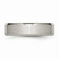 thumbnail image 4 of Titanium Beveled Edge 6mm Stone and Polished Band, 4 of 8